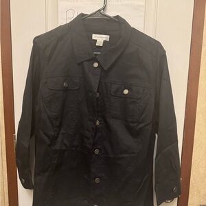 Christopher & Banks Black Utility Jacket